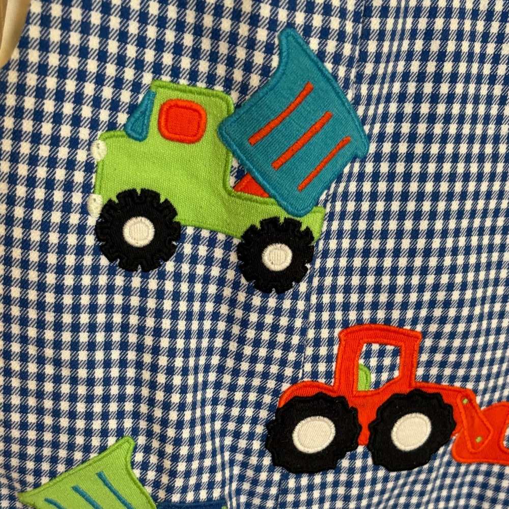 Kelly's Kids Vintage Blue Gingham Overalls - Picture 4 of 10